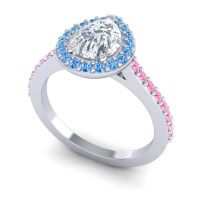 Pear Shape Halo Leta Ring
