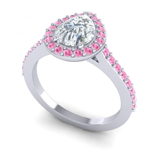 Pear Shape Halo Leta Ring