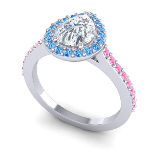 Pear Shape Halo Leta Ring