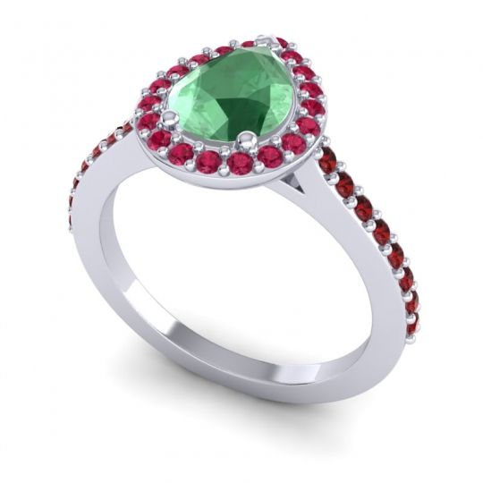 Pear Shape Halo Leta Ring