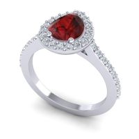 Pear Shape Halo Leta Ring