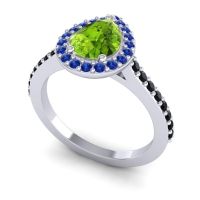 Pear Shape Halo Leta Ring