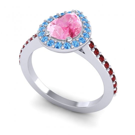 Pear Shape Halo Leta Ring