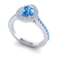 Pear Shape Halo Leta Ring