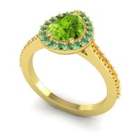 Pear Shape Halo Leta Ring