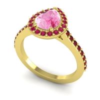 Pear Shape Halo Leta Ring