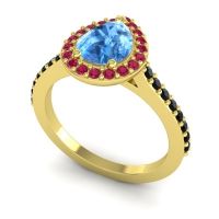 Pear Shape Halo Leta Ring