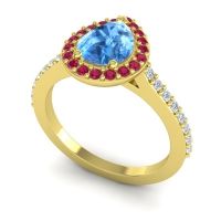 Pear Shape Halo Leta Ring