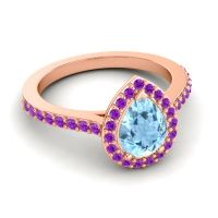 Pear Shape Halo Leta Ring