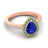 Pear Shape Halo Leta Ring