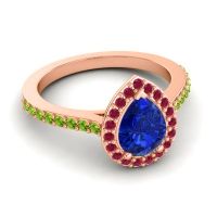 Pear Shape Halo Leta Ring