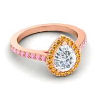 Pear Shape Halo Leta Ring