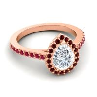 Pear Shape Halo Leta Ring