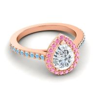 Pear Shape Halo Leta Ring