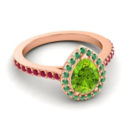 Pear Shape Halo Leta Ring