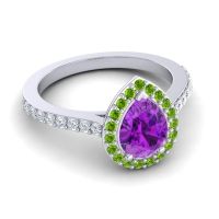 Pear Shape Halo Leta Ring