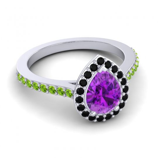 Pear Shape Halo Leta Ring