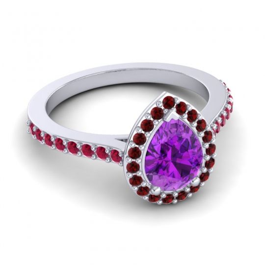 Pear Shape Halo Leta Ring