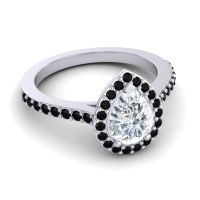 Pear Shape Halo Leta Ring