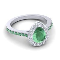 Pear Shape Halo Leta Ring