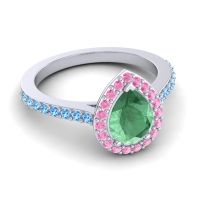 Pear Shape Halo Leta Ring