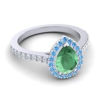 Pear Shape Halo Leta Ring