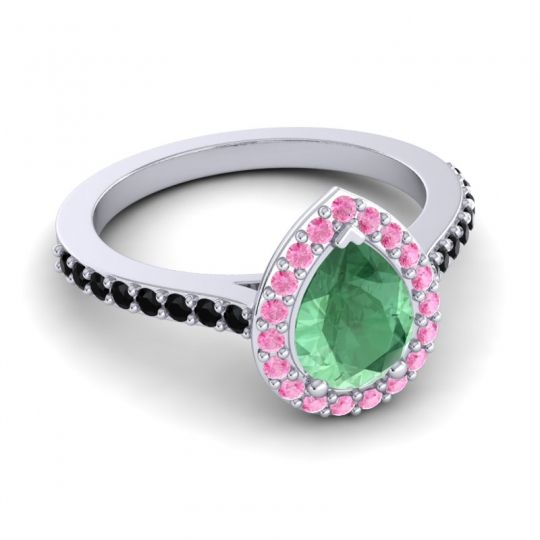 Pear Shape Halo Leta Ring