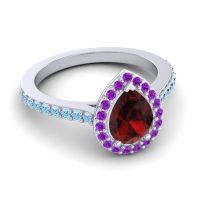 Pear Shape Halo Leta Ring