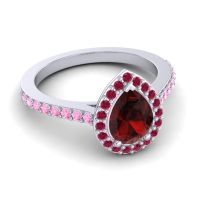 Pear Shape Halo Leta Ring