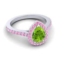 Pear Shape Halo Leta Ring