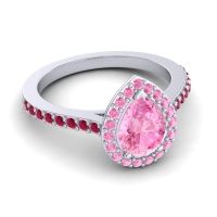 Pear Shape Halo Leta Ring