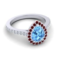 Pear Shape Halo Leta Ring