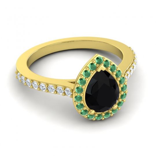 Pear Shape Halo Leta Ring