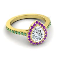 Pear Shape Halo Leta Ring