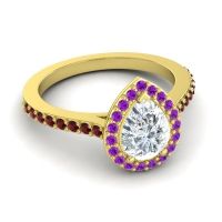 Pear Shape Halo Leta Ring