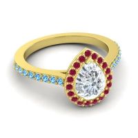 Pear Shape Halo Leta Ring