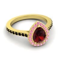 Pear Shape Halo Leta Ring