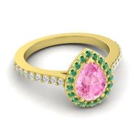 Pear Shape Halo Leta Ring