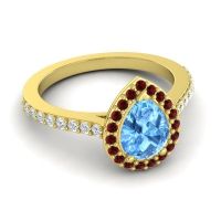 Pear Shape Halo Leta Ring