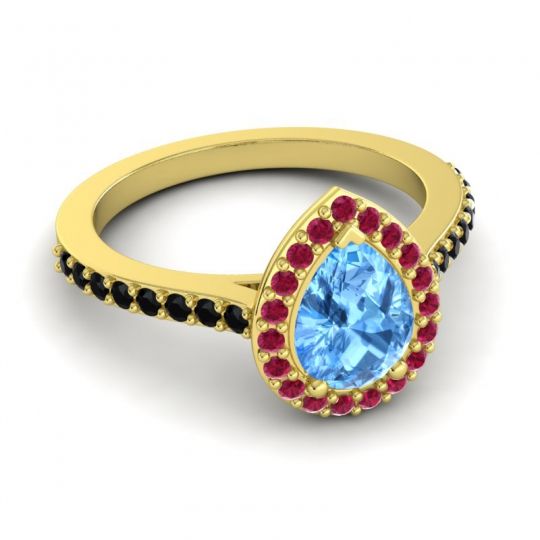 Pear Shape Halo Leta Ring