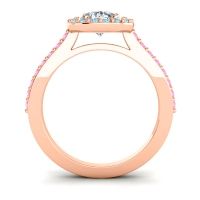 Pear Shape Halo Leta Ring