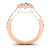 Pear Shape Halo Leta Ring