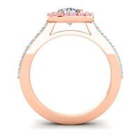Pear Shape Halo Leta Ring