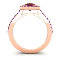 Pear Shape Halo Leta Ring