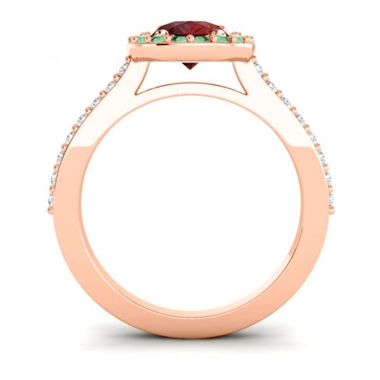 Pear Shape Halo Leta Ring