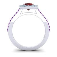 Pear Shape Halo Leta Ring