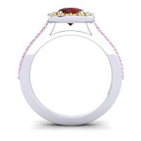 Pear Shape Halo Leta Ring