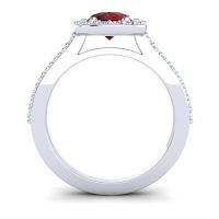 Pear Shape Halo Leta Ring
