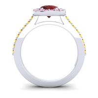 Pear Shape Halo Leta Ring