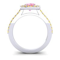 Pear Shape Halo Leta Ring